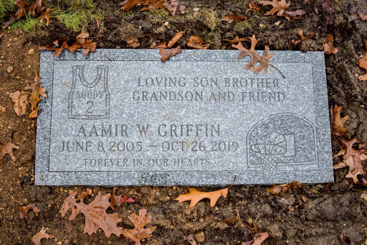 An epitaph on Aamir's grave reads, "LOVING SON, BROTHER, GRANDSON AND FRIEND."